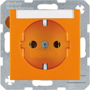 Berker - Steckdose Schuko-Steckdose or 47501907 + Beschriftungsfeld
