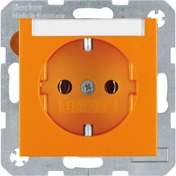Berker - Steckdose Schuko-Steckdose or 47501907 + Beschriftungsfeld