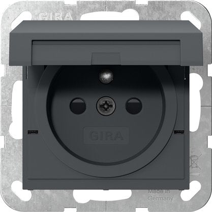 Gira - Steckdose Steckd. Erdstift KD+SH 448828 Anthrazit