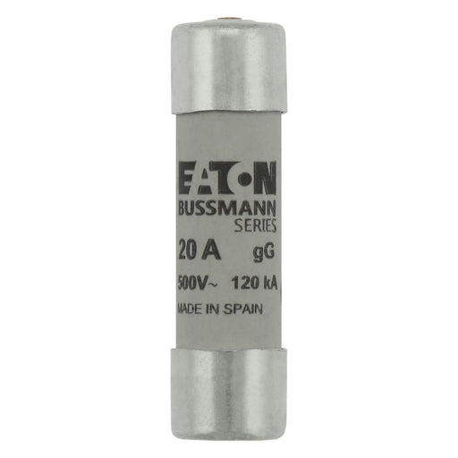 Eaton - Zylindrische Sicherung Sicherungseinsatz Nieders. CYL GG 14,#C14G20S 20A AC 500V 120kA − 10 Stück
