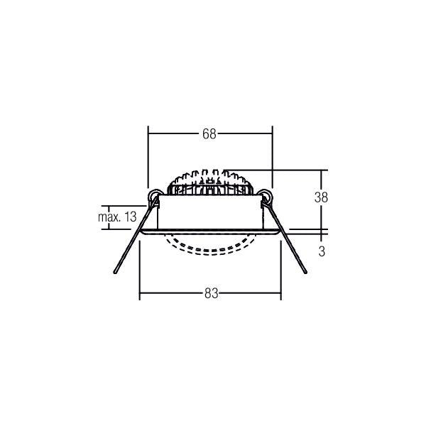 Brumberg Leuchten - Downlight/Strahler/Flutlicht LED-Einbaustrahler 230V 39469223 3000K, eds