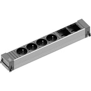 Bachmann - Mehrfachsteckdose Steckdoseneinheit 916.1110 6-fach Alu