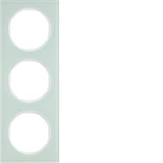 Berker - Abdeckrahmen Rahmen Glas/pows 10132209 3fach