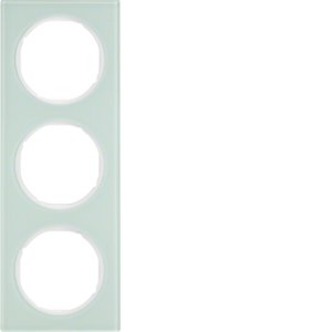 Berker - Abdeckrahmen Rahmen Glas/pows 10132209 3fach