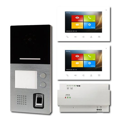 HHG - Türsprech-Set Set mit AS AP 2-Fam Villa AP Set 2 FP m. Fingerprint