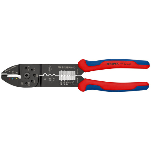Knipex - Presswerkzeug Kabelschuhe/Verbinder, Aderendhülsen, Schirmanschluss Crimpzange 97 32 240 sw lack., 240mm