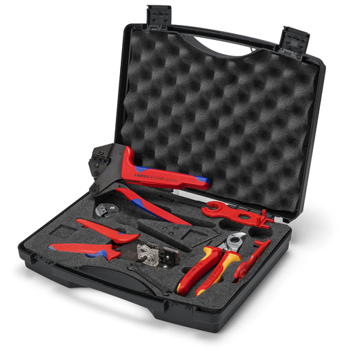Knipex - Sortimentskasten für Anschluss- und Verbindungstechnik Werkzeugkoffer 97 91 04 V01 für Photovoltaik MC4