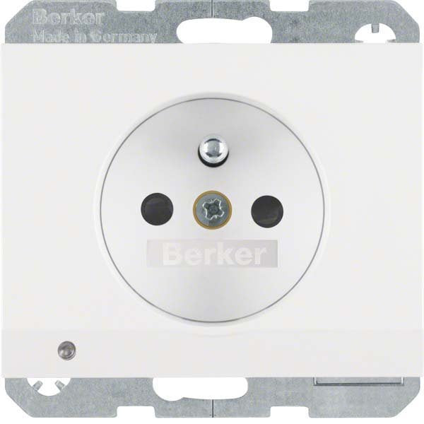 Berker - Steckdose pows/gl 6765107009 m.Schutzkontaktstift