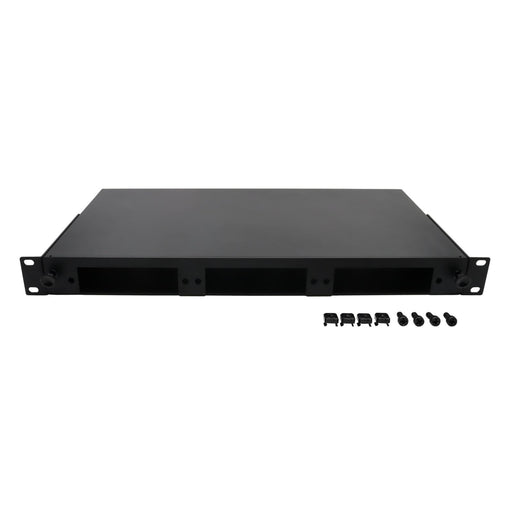 Televes - Abdeckung/Blende/Beschriftungsleiste (Schaltschrank) 19" Frontblende UFB3LGX-A 1HE, 3xLGX MOD