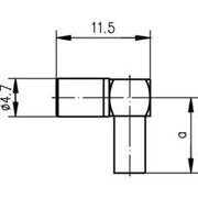 Telegärtner - Koax-Steckverbinder SSMB-Kabelwinkelbuchse cr 100024923 AU, RG178B/U,196A/U − 5 Stück