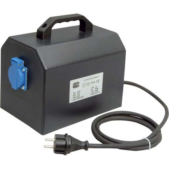 Trafo-Technik-Hoppecke - Einphasen-Steuertransformator Trenntrafo, tragbar ETR 2000VA 230/230V sw