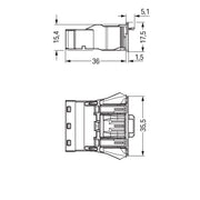 WAGO - Geräteanschluss für steckbare Gebäudeinstallation Snap-In-Stecker 770-773 3-polig,Kod. B,hgn − 100 Stück