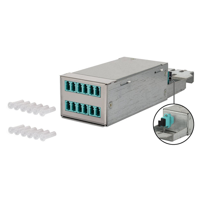 Metz Connect - Moduleinsatz für Patchpanel LWL DCCS Baugruppe OM3 130D215JM0000B 6xLC-Duplex/1xMTP-M