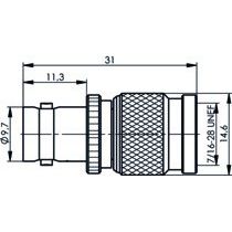 Telegärtner - Koax-Kupplung Adapter BNC auf TNC Bu-Sti 100023875 − 5 Stück