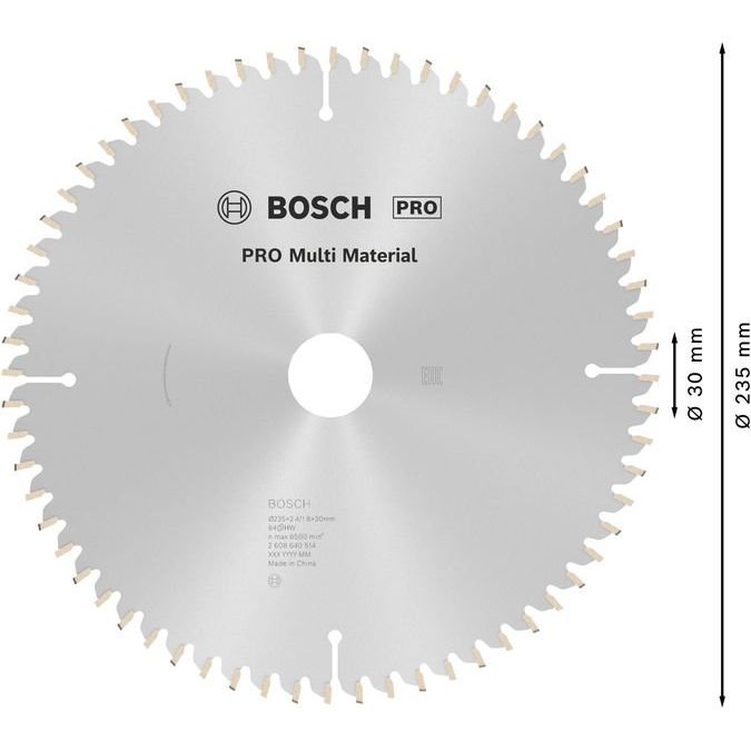 Bosch - Kreissägeblatt PRO Multi Material 2608640514 Kreissägeblatt 235 x