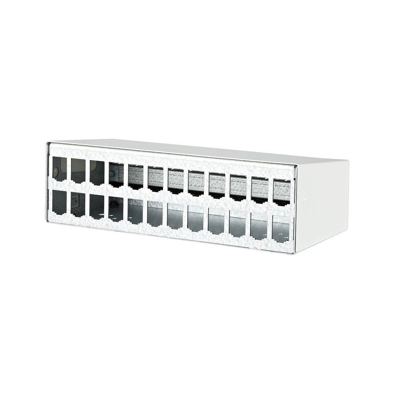 Metz Connect - Frontpanel/Patchpanel leer (Schaltschrank) AP-Gehäuse 2x12Port 130861-2402-E rws − 1 Stück