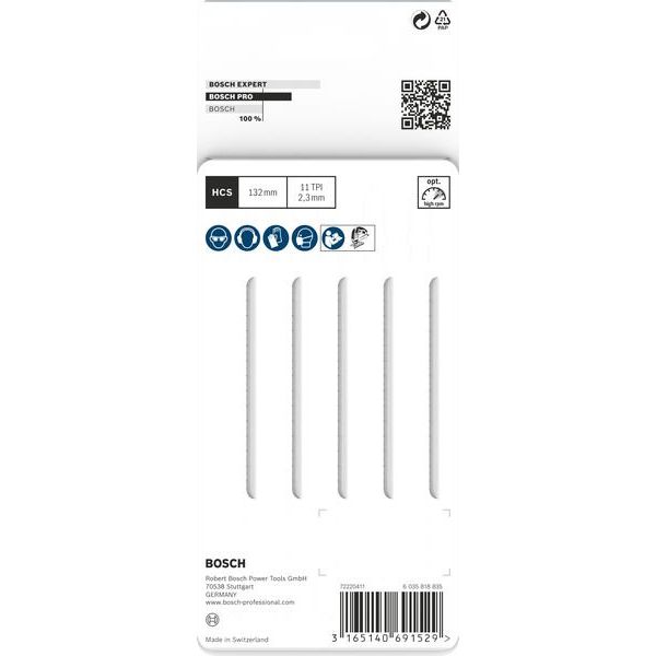 Bosch - Stichsägeblatt PRO Plastics PVC clean 2608667448 T302H Stichsägeblatt
