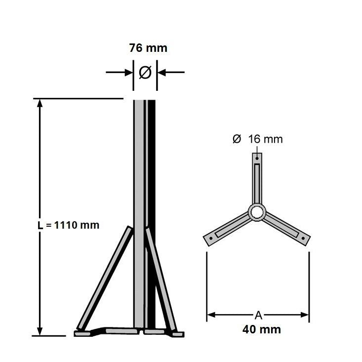 Kathrein - Antennenmast Standfuß ZAS 15