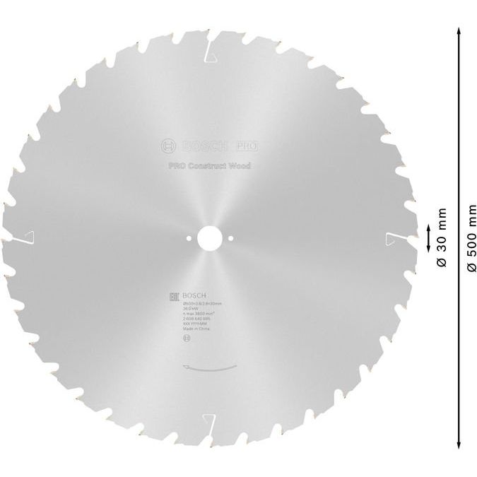 Bosch - Kreissägeblatt PRO Construct Wood 2608640695 Kreissägeblatt 500 x