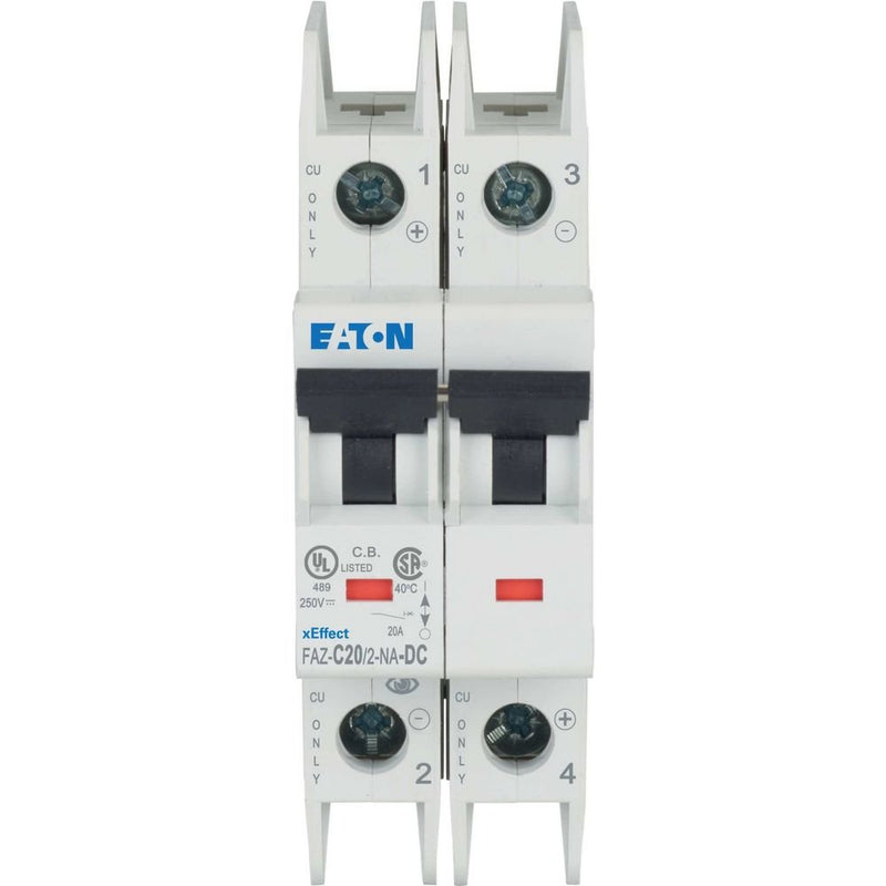 Eaton - Leitungsschutzschalter 2p. FAZ-C20/2-NA-DC 20A Charakt.: C, DC
