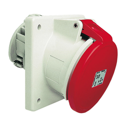 Walther Werke - CEE-Anbausteckdose (IEC 60309) Anbaudose schräg 63A 562504 5P 110V 4h IP44