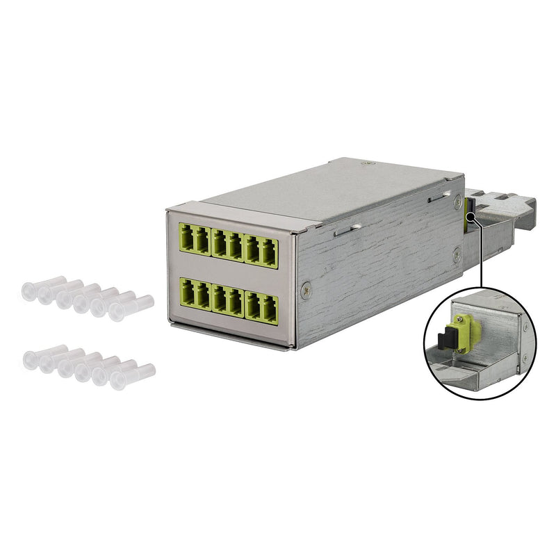 Metz Connect - Moduleinsatz für Patchpanel LWL DCCS Baugruppe 130D218JM0000B OM5 6xLC-Duplex