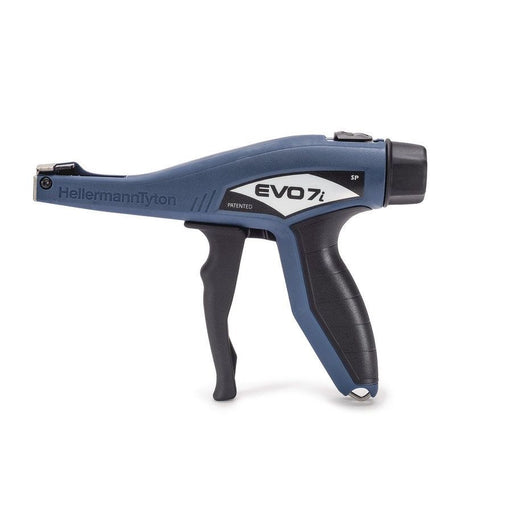HellermannTyton - Verarbeitungswerkzeug für Kabelbinder Kabelbinderabbindewerkzeug EVO7iSP-MET/PL-BU bis 4,8mm