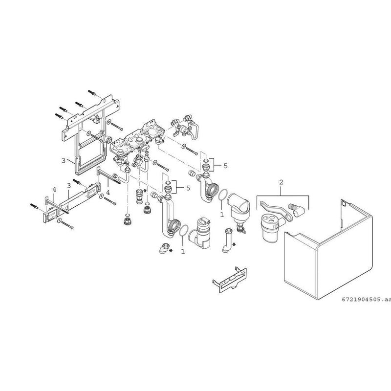 Bosch Thermotechnik - Luft-/Schlammabscheider Abscheidergruppe HW-Set BC-SDA komplett
