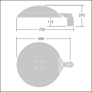Thorn - Straßen- und Platzleuchte LED-Mastleuchte THOR L 72L #96643942 4000K
