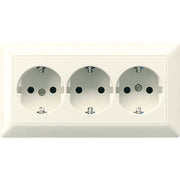 Jung - Steckdose Kanal-SCHUKO-Steckdose AS 523 BF 3-fach 16A 250V