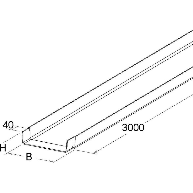 Niedax - Kabelrinne GFK-Kabelrinne KK 50.100 − 3 Meter