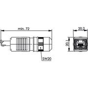Telegärtner - Modularer Steckverbinder STX V4 RJ45-Steckerset 100007463 AWG24-27 Cat.6