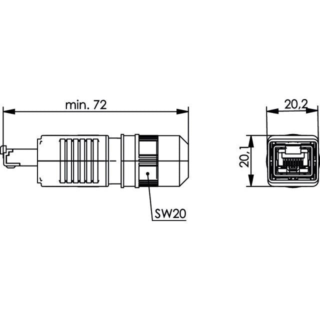 Telegärtner - Modularer Steckverbinder STX V4 RJ45-Steckerset 100007463 AWG24-27 Cat.6