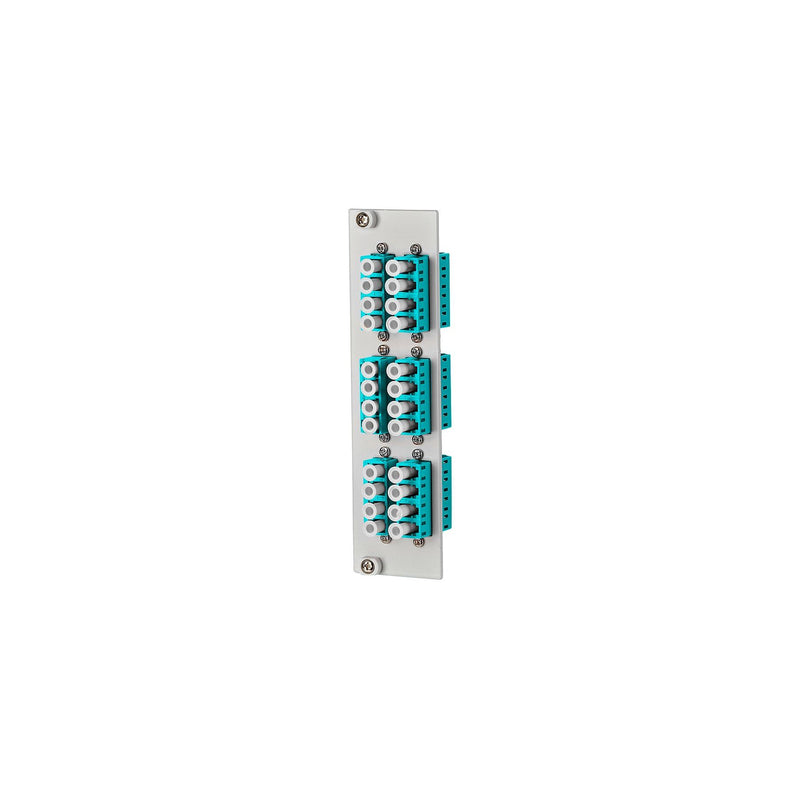 Metz Connect - Patchpanel LWL OpDAT REGpro24 Frontplatte 15024A7806-E 6xQ-LC aqua