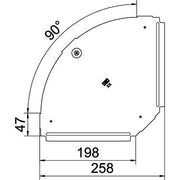 OBO Bettermann - Deckel Bogen für Kabeltragsystem Deckel für 90Grad-Bogen RBD 90 200 DD B200mm, bandverzinkt