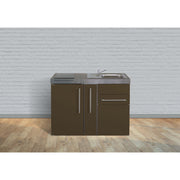 Stengel - Mini-Küche Miniküche Premiumline MPMM120AGKFliBreS Mokka metallic