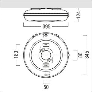 Zumtobel - Decken-/Wandleuchte LED-Feuchtraumleuchte AMPRS3000-830LDOKST 3000K
