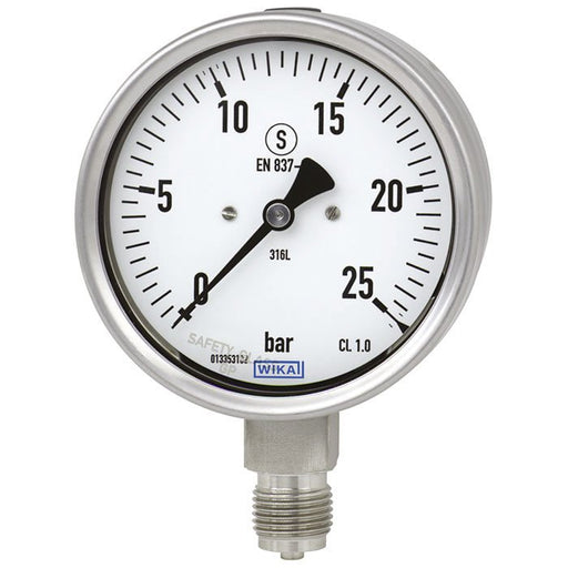 Wika Wiegand - Rohrfedermanometer RF-Mano 232.30.100 Cl1VASI 9013024 -1..+3barG1/2Bunt