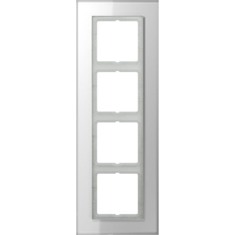 Jung - Abdeckrahmen Glasrahmen 4-fach aws LSP 984 GL WW waage/senkrecht