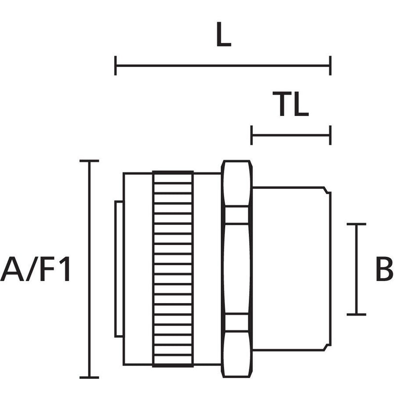 HellermannTyton - Metall-Schutzschlauch-Verschraubung Metallverschraubung 166-30318(2) starres Außengewinde − 2 Stück