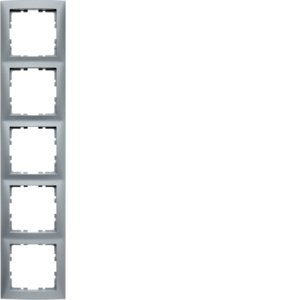 Berker - Abdeckrahmen Rahmen 5fach alu matt 10159939