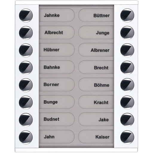 TCS Tür Control - Montageelement für Türstation Audioaußenstation 2-reihig PET16-WS/04 Erw.16 Tasten AP ws