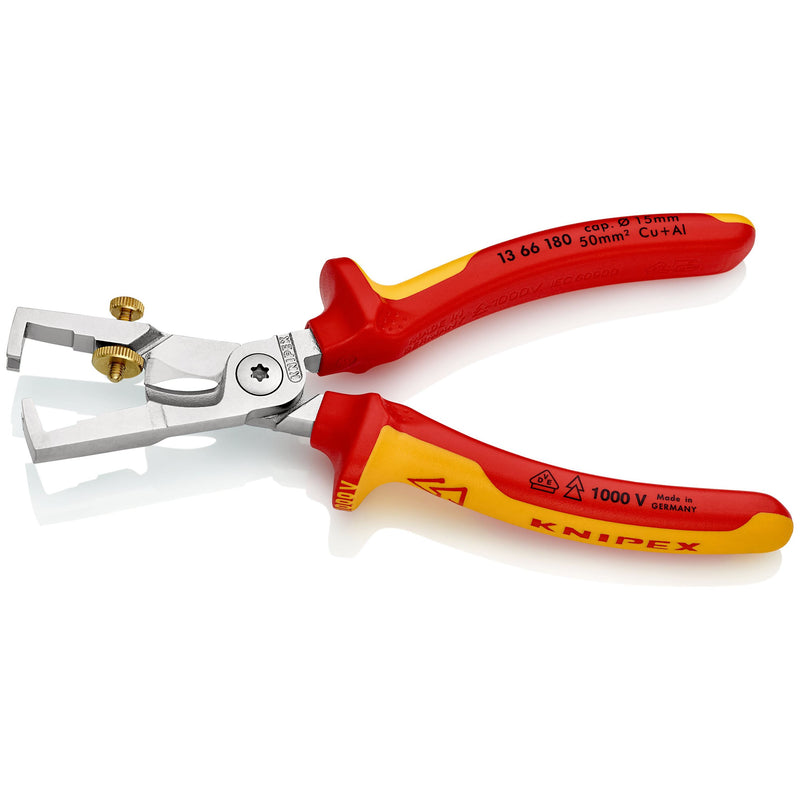 Knipex - Kabelschere VDE Kabelschere 13 66 180 180mm, m.Abisolierf