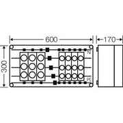 Hensel - Sicherungskasten Sicherungsgehäuse Mi 3427 4x DII /3x DIII