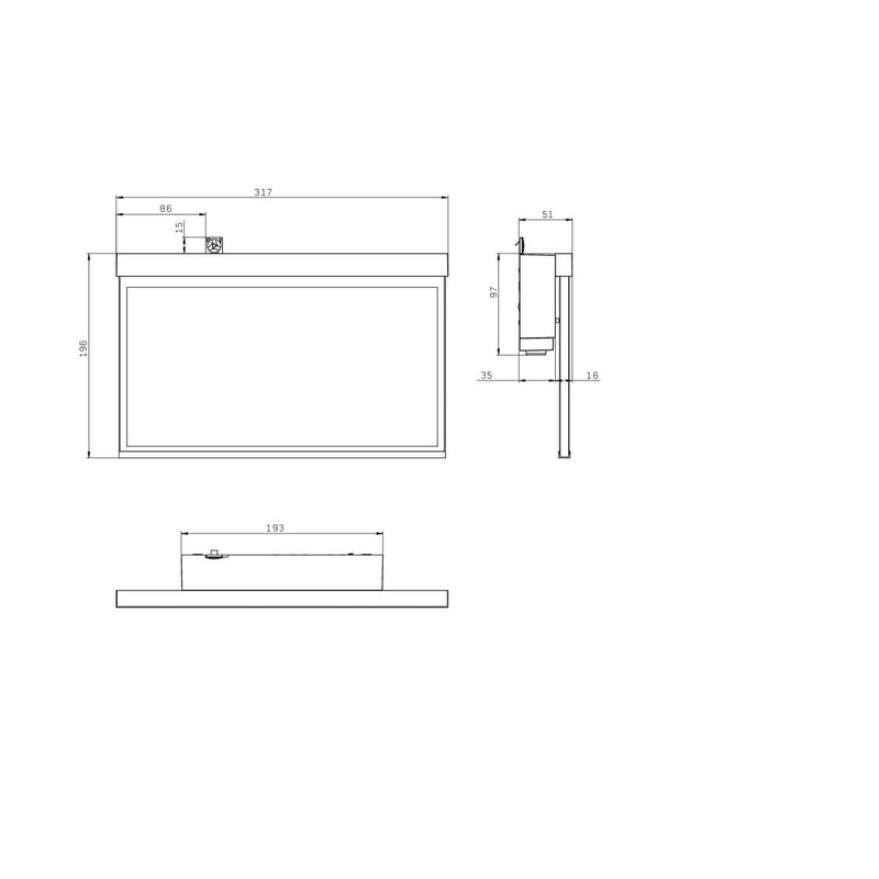 RP-Technik - Sicherheitsleuchte LED-Rettungszeichenleuchte AXWT009ML-AZ ZB + ML, anthrazit