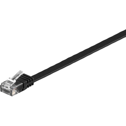 Goobay - Patchkabel Kupfer Flachkabel U/UTP Cat6 95387 schwarz 5,0m