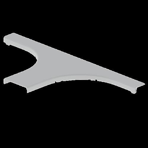Unex - Deckel T-Stück für Kabeltragsystem T-Abzweiger 66129 lichtgrau, 100mm − 2 Stück