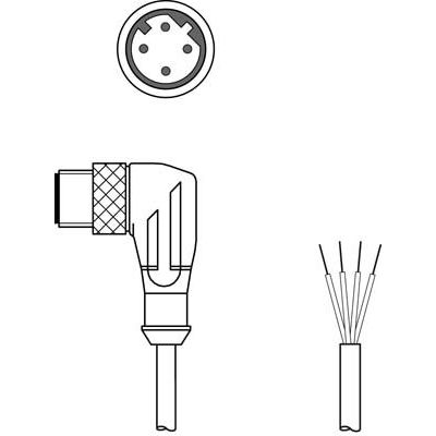 Leuze - Konfektioniertes Sensor-Aktor-Kabel Anschlussleitung KS ET-M12-4W-P7-050