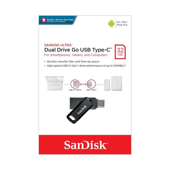 Sandisk - Speichermedium digital USB 3.1 OTG Stick 32GB SDDDC3-032G-G46 Sandisk,TypA-C