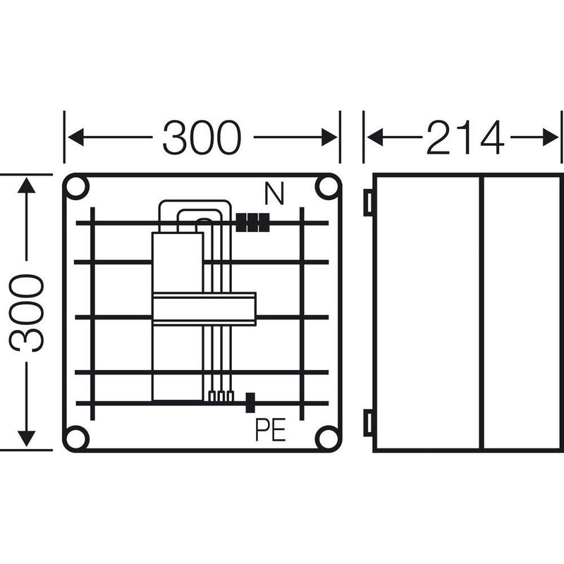 Hensel - Sammelschienengehäuse Mi 6202 mit Adapter 250A